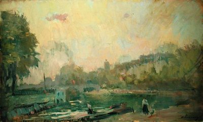 Along the Seine by Albert Charles Lebourg