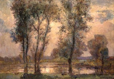Near the Lake by Albert Charles Lebourg