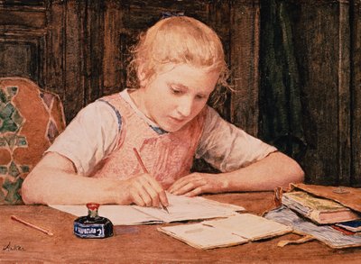 The Schoolgirl by Albert Anker