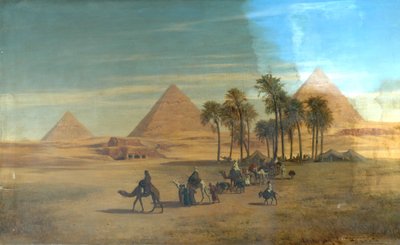 The Pyramids of Giza, Egypt by Albert August Zimmermann