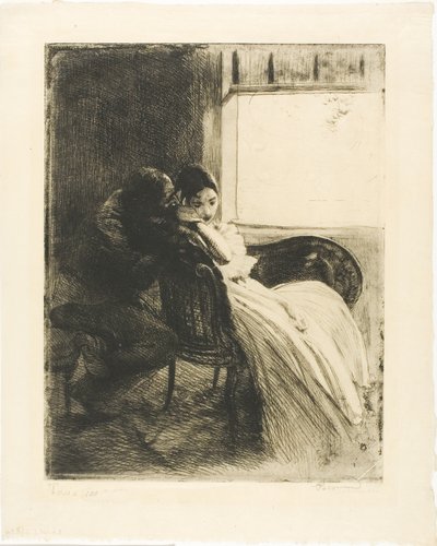 Flirtation, plate six from Woman by Albert Besnard