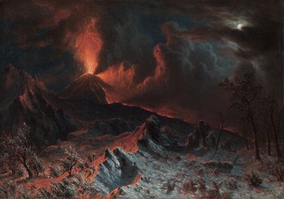 Mount Vesuvius at Midnight by Albert Bierstadt