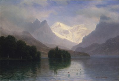 Mountain Scene by Albert Bierstadt