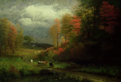 Rainy Day in Autumn, Massachusetts by Albert Bierstadt