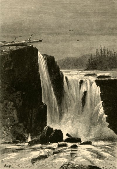 Southern Side of Willamette Falls, 1872 by Albert Bobbett