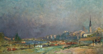On the Banks of the River by Albert Charles Lebourg