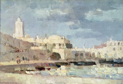 The Harbour at Algiers by Albert Charles Lebourg