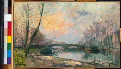 View of the Seine, Paris by Albert Charles Lebourg