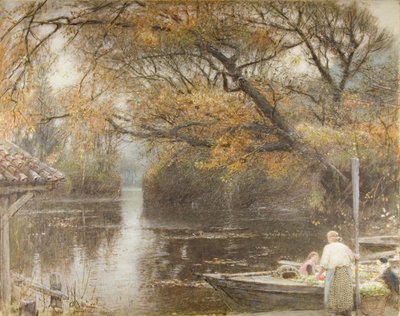 Autumnal Glow by Albert Goodwin