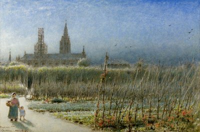 French Beans from Caudebec, Normandy by Albert Goodwin