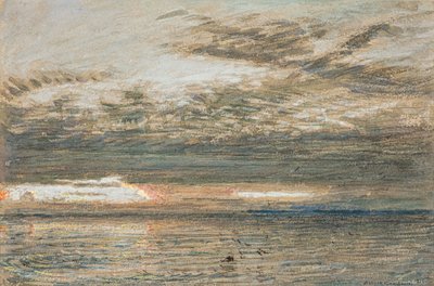 Sunset over the sea by Albert Goodwin