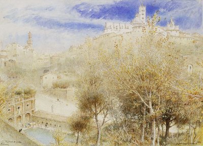 The Fonte Branda, Siena by Albert Goodwin