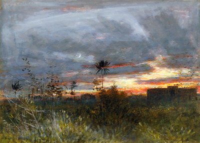 The Towers of Silence, Bombay by Albert Goodwin
