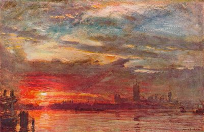 Westminster Sunset by Albert Goodwin