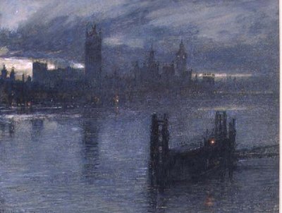 Westminster from Lambeth Bridge by Albert Goodwin