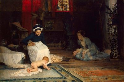 In the Nursery by Albert Gustaf Aristides Edelfelt