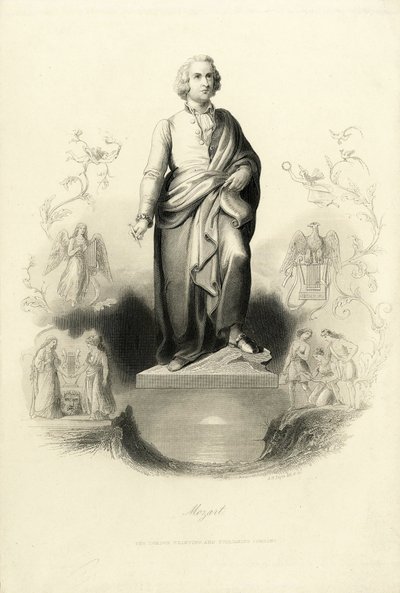 Mozart Monument at the Mozartplatz, 1842 by Albert Henry Payne