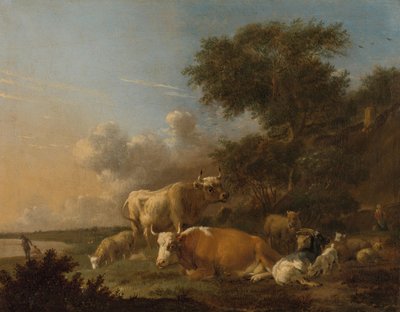 Landscape with Cattle by Albert Jansz Klomp