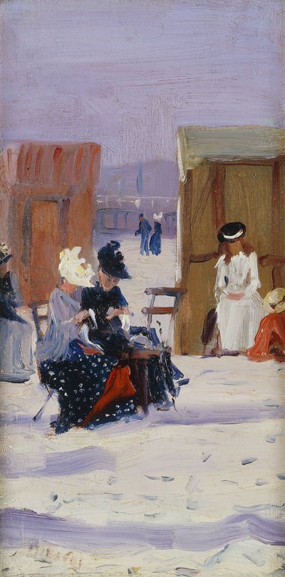 On the Beach by Albert Jnr. Ludovici
