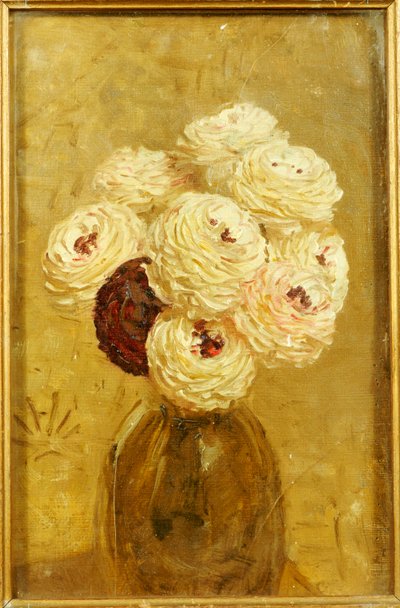 A Vase of Dahlias by Albert Joseph Moore