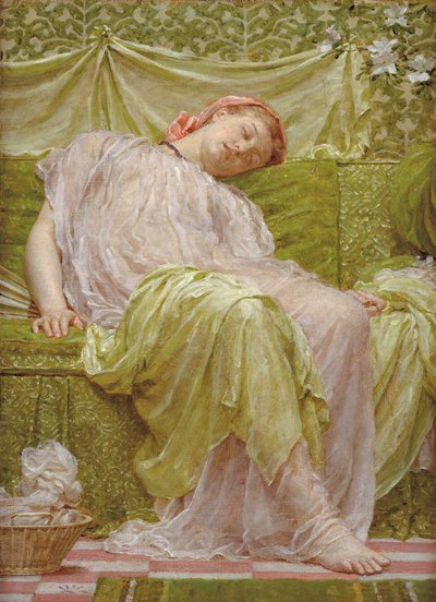 A Workbasket by Albert Joseph Moore
