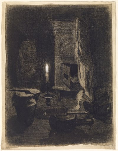 Still Life with Candle by Albert Lebourg