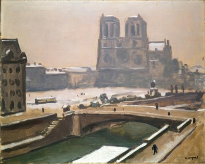 Notre-Dame in the Snow by Albert Marquet