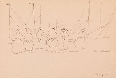 Six Women on a Wharf by Albert Marquet