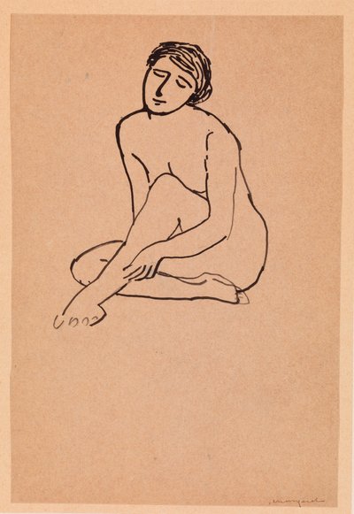 Woman - Nude Sitting by Albert Marquet