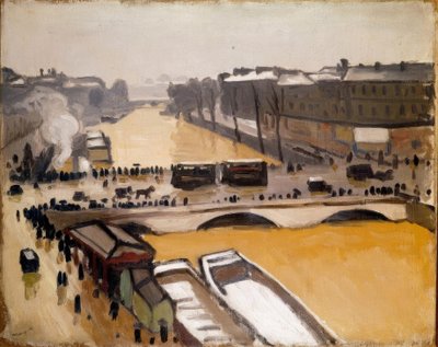 Flood at Pont Saint-Michel by Albert Marquet