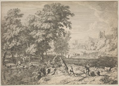 Landscape with Bathers by Albert Meyering