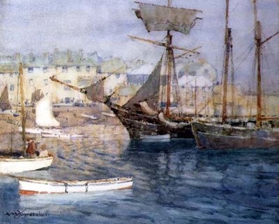 The Harbour, St. Ives by Albert Moulton Foweraker