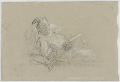 Person Lying in Bed by Albert  Neuhuys