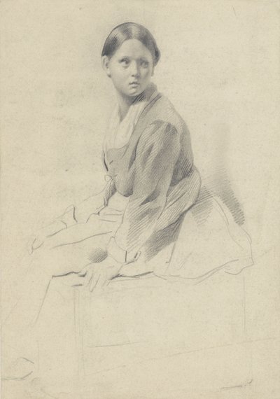 Seated Young Woman by Albert  Neuhuys