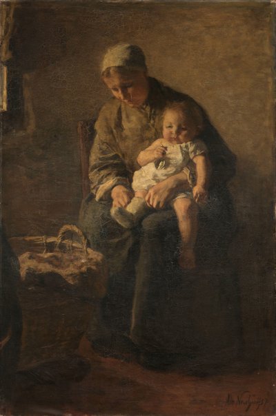 A Mother with Her Child by Albert  Neuhuys