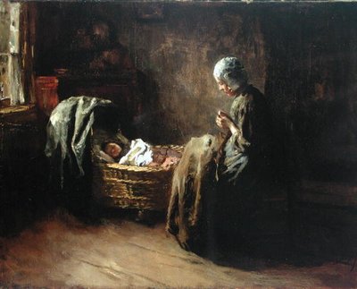 Interior Scene by Albert Neuhuys