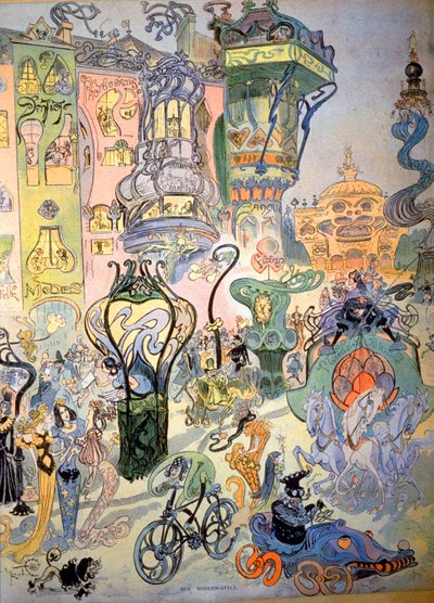 A street in modern style by Albert Robida