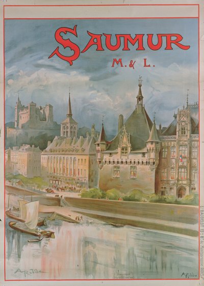 Saumur Poster by Albert Robida