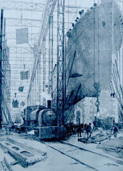 A British Shipyard by Albert Sébille
