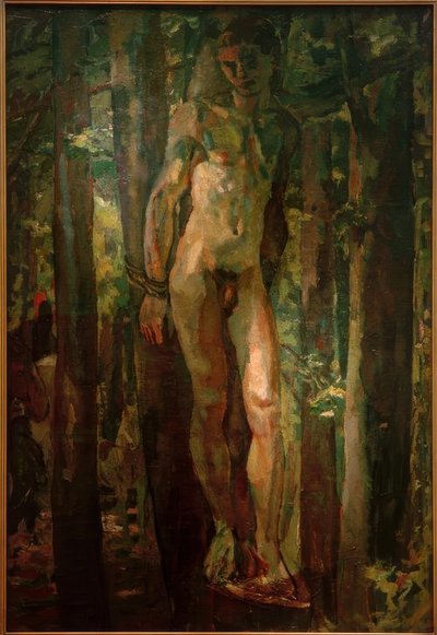 Bound Sebastian in the Forest by Albert Weisgerber