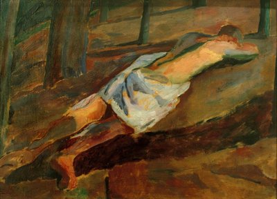 Reclining Male Nude by Albert Weisgerber