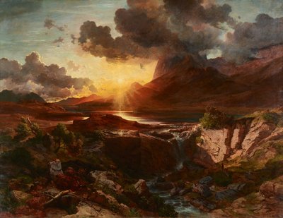 Sunset at Hintersee in Berchtesgaden by Albert Zimmermann