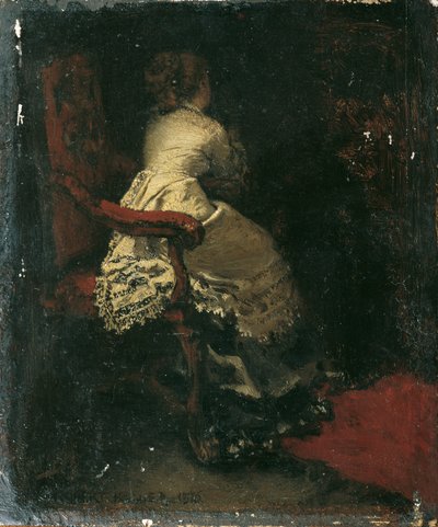 Lady in the Armchair by Albert von Keller