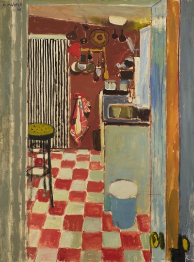 The Striped Curtain by Alberto Morrocco