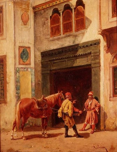 Arabs at a Gateway by Alberto Pasini