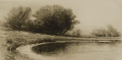 Pond and Trees by Albion Harris Bicknell