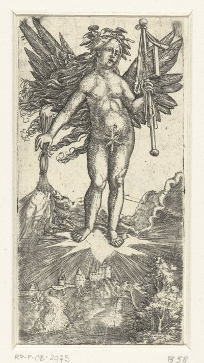 Allegorical Female Figure with Wings by Albrecht Altdorfer