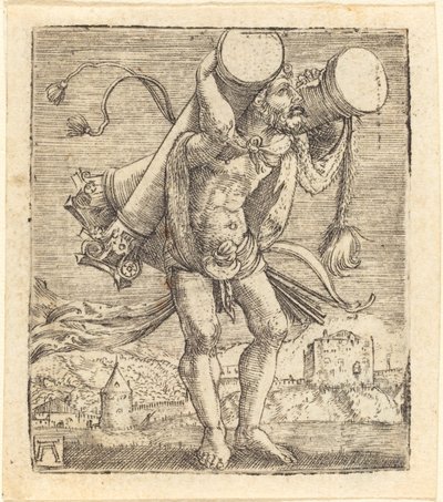 Hercules Bearing the Column of Gades by Albrecht Altdorfer