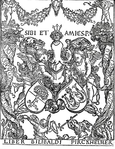 Bookplate of Willibald Pirkheimer by Albrecht Dürer