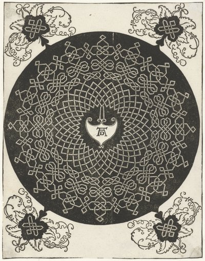 Embroidery Sample with Heart-Shaped Shield by Albrecht Dürer